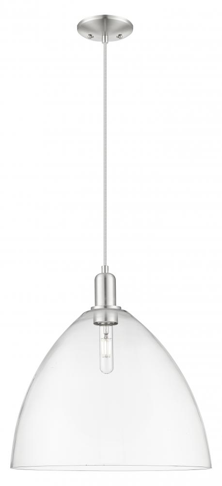 Bristol - 1 Light - 16 inch - Brushed Satin Nickel - Cord hung - Mini Pendant