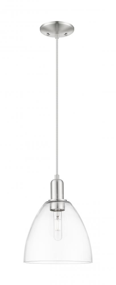 Bristol - 1 Light - 9 inch - Brushed Satin Nickel - Cord hung - Mini Pendant