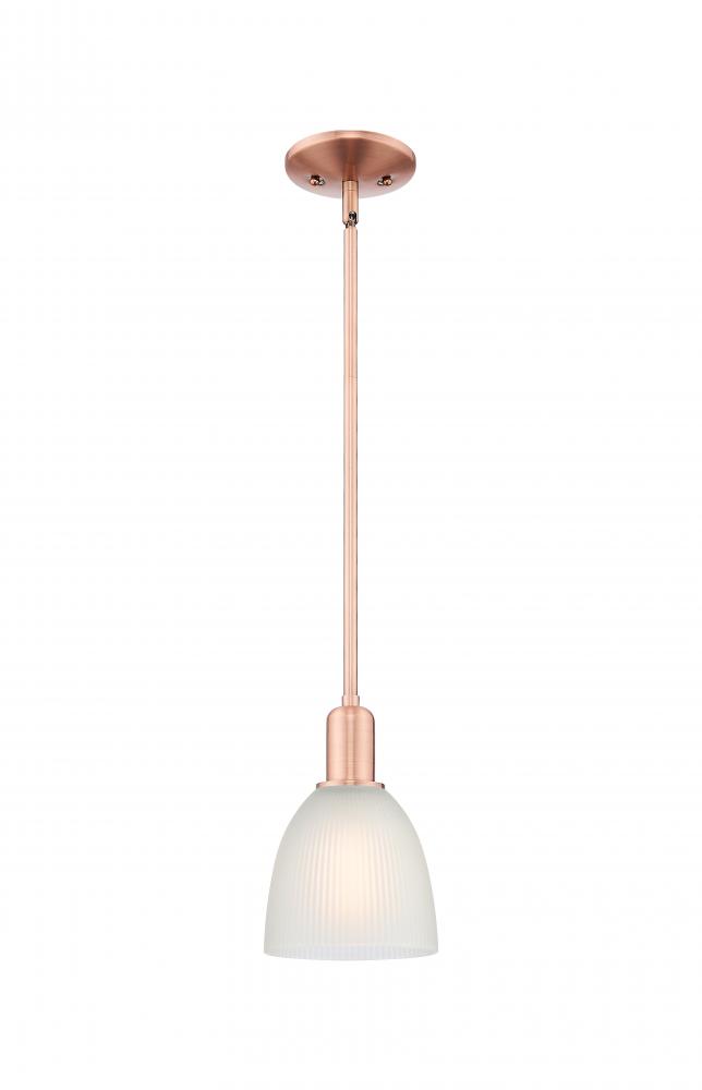 Castile - 1 Light - 6 inch - Antique Copper - Stem hung - Mini Pendant
