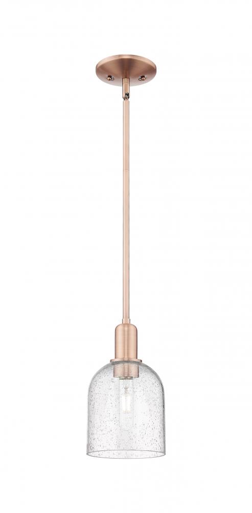 Bella - 1 Light - 6 inch - Antique Copper - Stem hung - Mini Pendant