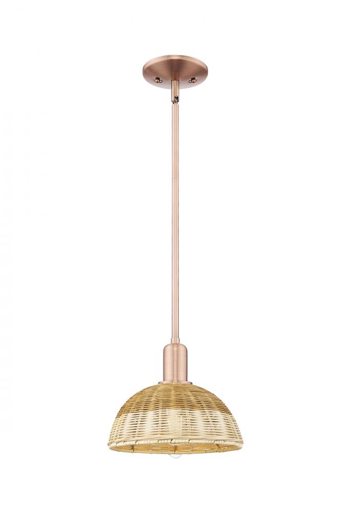 Natural Ballston Dome - 1 Light - 6 inch - Antique Copper - Mini Pendant