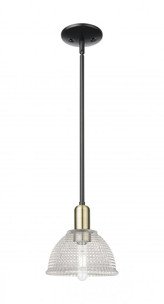Arietta - 1 Light - 8 inch - Black Antique Brass - Stem hung - Mini Pendant
