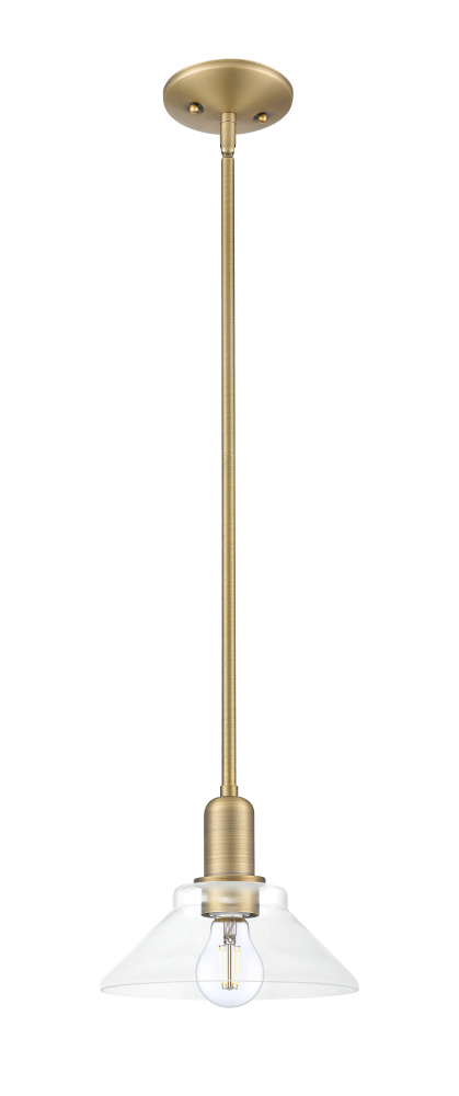 Orwell - 1 Light - 8 inch - Brushed Brass - Stem hung - Mini Pendant