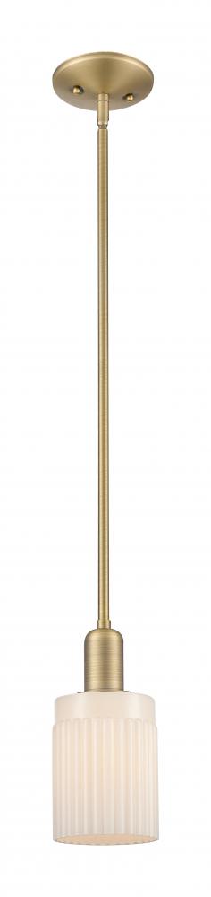 Hadley - 1 Light - 5 inch - Brushed Brass - Stem hung - Mini Pendant