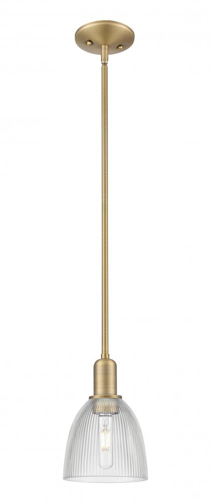 Castile - 1 Light - 6 inch - Brushed Brass - Stem hung - Mini Pendant