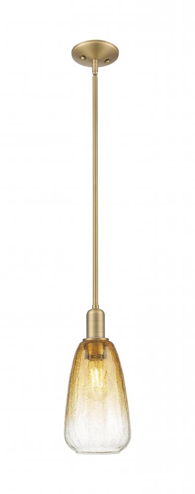 Brookhaven Almond - 1 Light - 6 inch - Brushed Brass - Mini Pendant