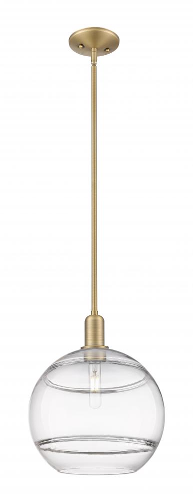 Rochester - 1 Light - 12 inch - Brushed Brass - Stem hung - Mini Pendant