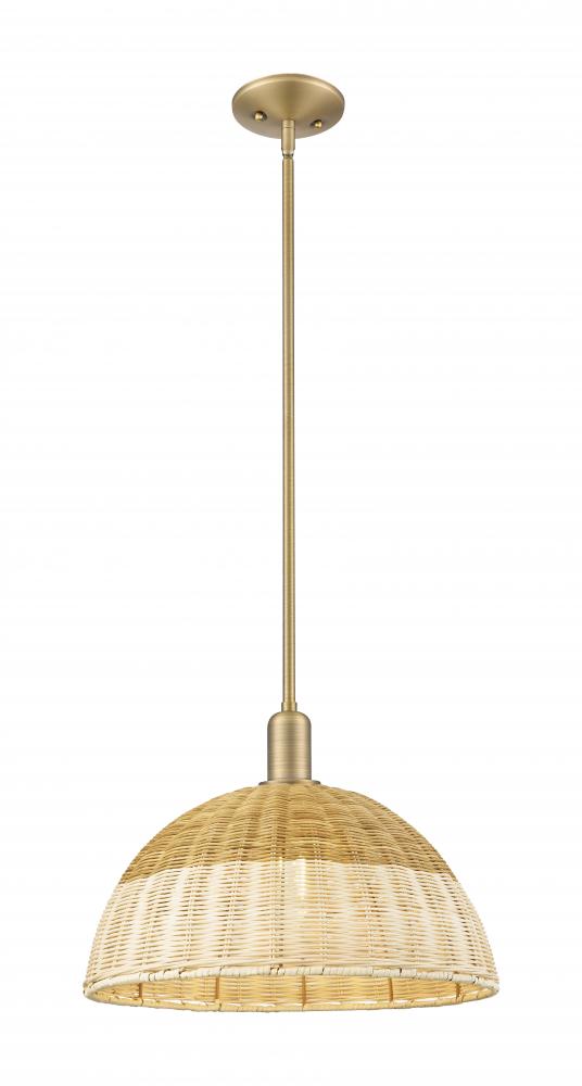 Natural Ballston Dome - 1 Light - 6 inch - Brushed Brass - Mini Pendant