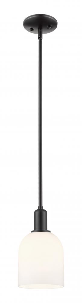 Bella - 1 Light - 6 inch - Matte Black - Stem hung - Mini Pendant
