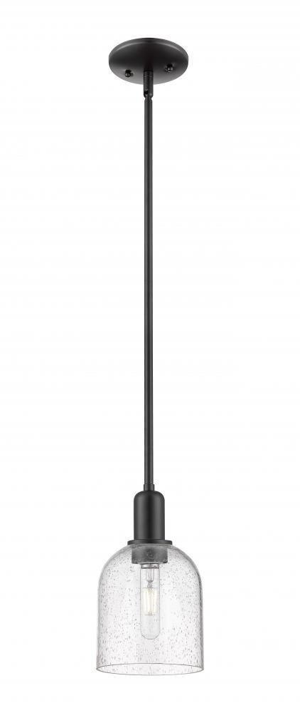 Bella - 1 Light - 6 inch - Matte Black - Stem hung - Mini Pendant