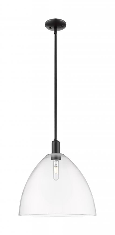 Bristol - 1 Light - 16 inch - Matte Black - Stem hung - Mini Pendant