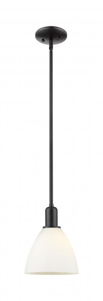 Bristol - 1 Light - 8 inch - Matte Black - Stem hung - Mini Pendant