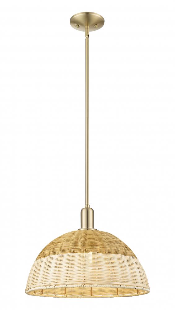 Natural Ballston Dome - 1 Light - 6 inch - Champagne Bronze - Mini Pendant