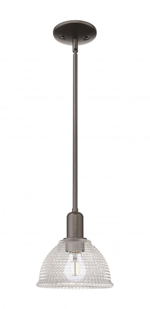 Arietta - 1 Light - 8 inch - Oil Rubbed Bronze - Stem hung - Mini Pendant