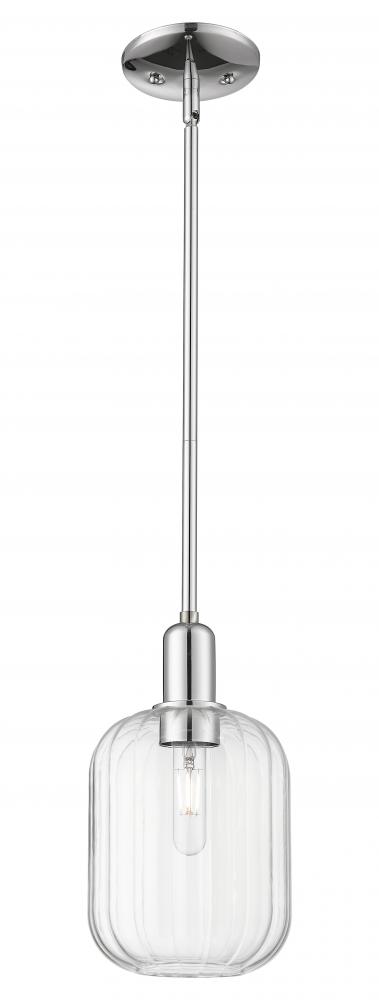 Preston Cylinder - 1 Light - 6 inch - Polished Chrome - Mini Pendant