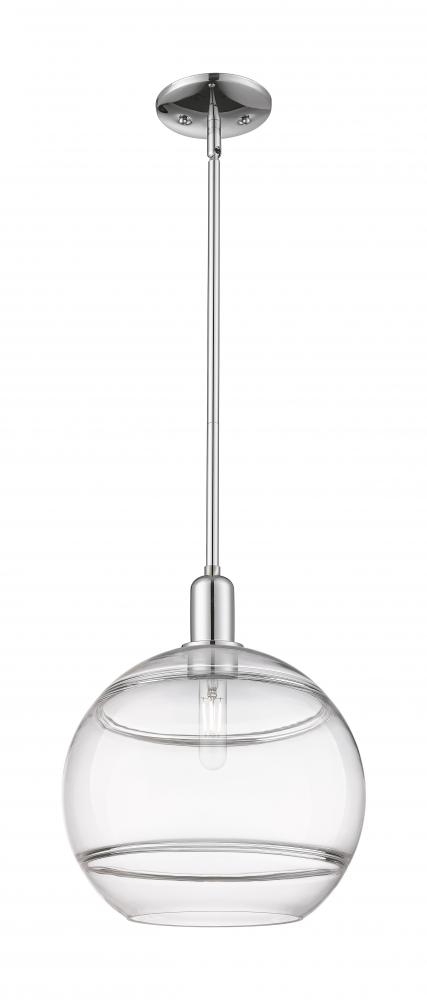 Rochester - 1 Light - 12 inch - Polished Chrome - Stem hung - Mini Pendant