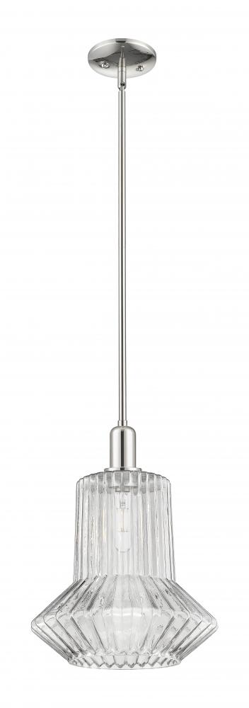 Springwater - 1 Light - 12 inch - Polished Nickel - Stem hung - Mini Pendant
