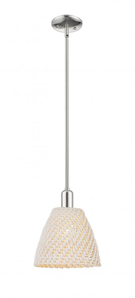 Bristol Natural - 1 Light - 6 inch - Polished Nickel - Mini Pendant