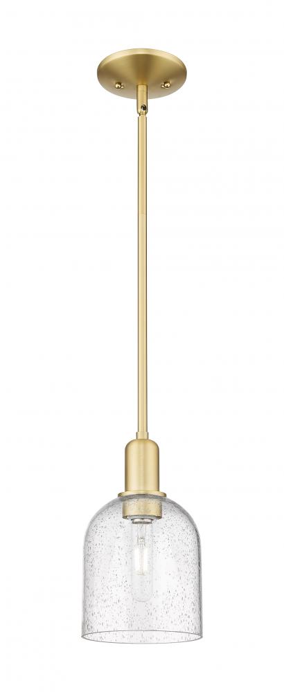 Bella - 1 Light - 6 inch - Satin Gold - Stem hung - Mini Pendant