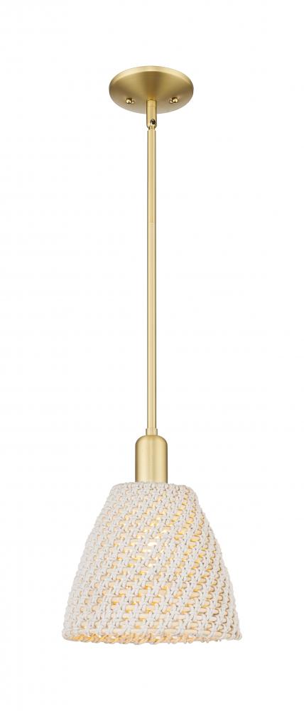 Bristol Natural - 1 Light - 6 inch - Satin Gold - Mini Pendant