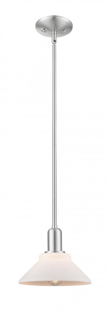 Orwell - 1 Light - 8 inch - Brushed Satin Nickel - Stem hung - Mini Pendant