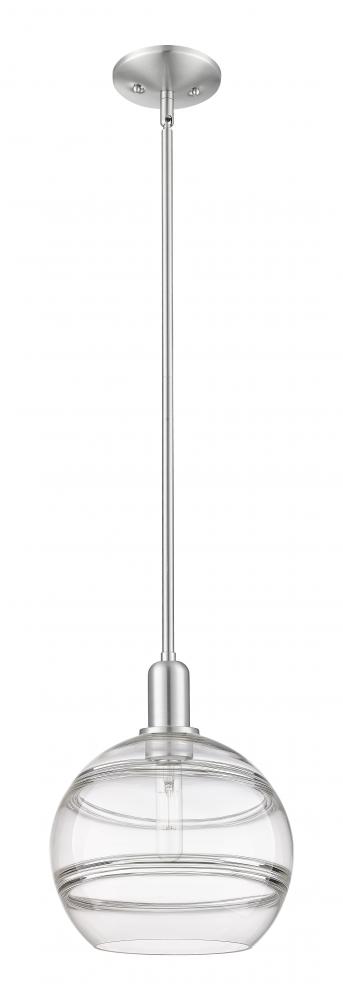 Rochester - 1 Light - 10 inch - Brushed Satin Nickel - Stem hung - Mini Pendant