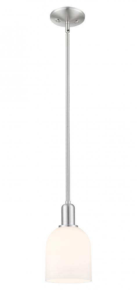 Bella - 1 Light - 6 inch - Brushed Satin Nickel - Stem hung - Mini Pendant
