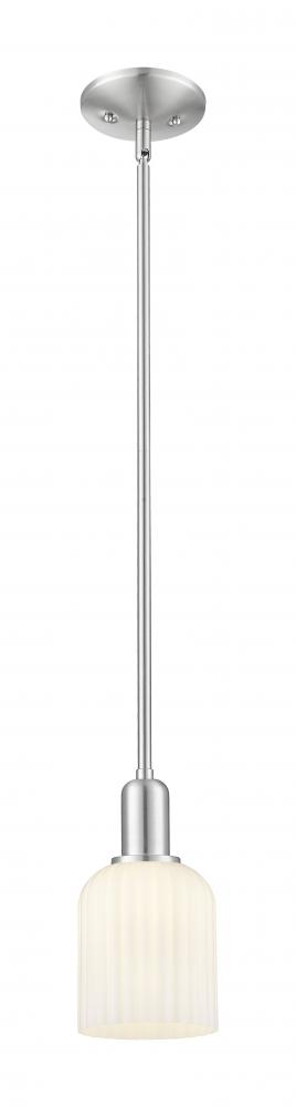 Bridal Veil - 1 Light - 6 inch - Brushed Satin Nickel - Mini Pendant