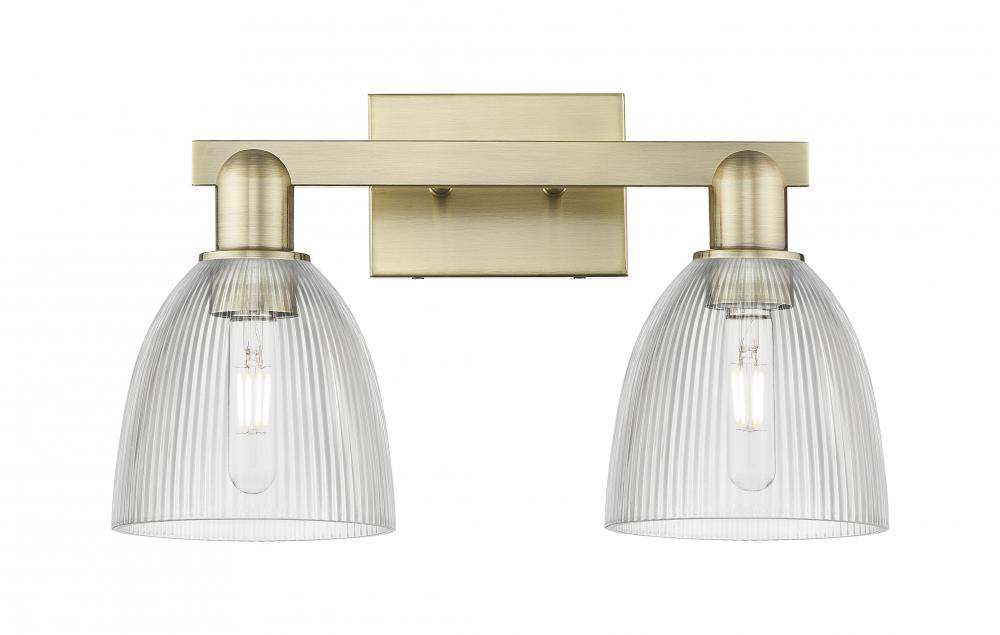 Castile - 2 Light - 17 inch - Antique Brass - Bath Vanity Light