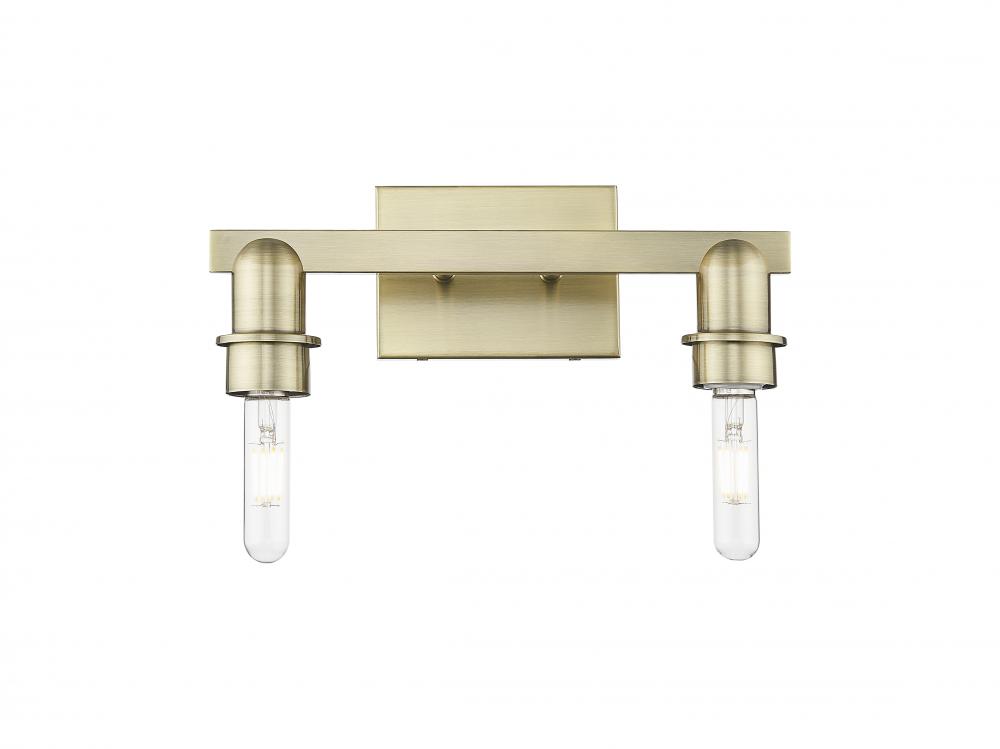 Arcadia - 2 Light - 14 inch - Antique Brass - Bath Vanity Light