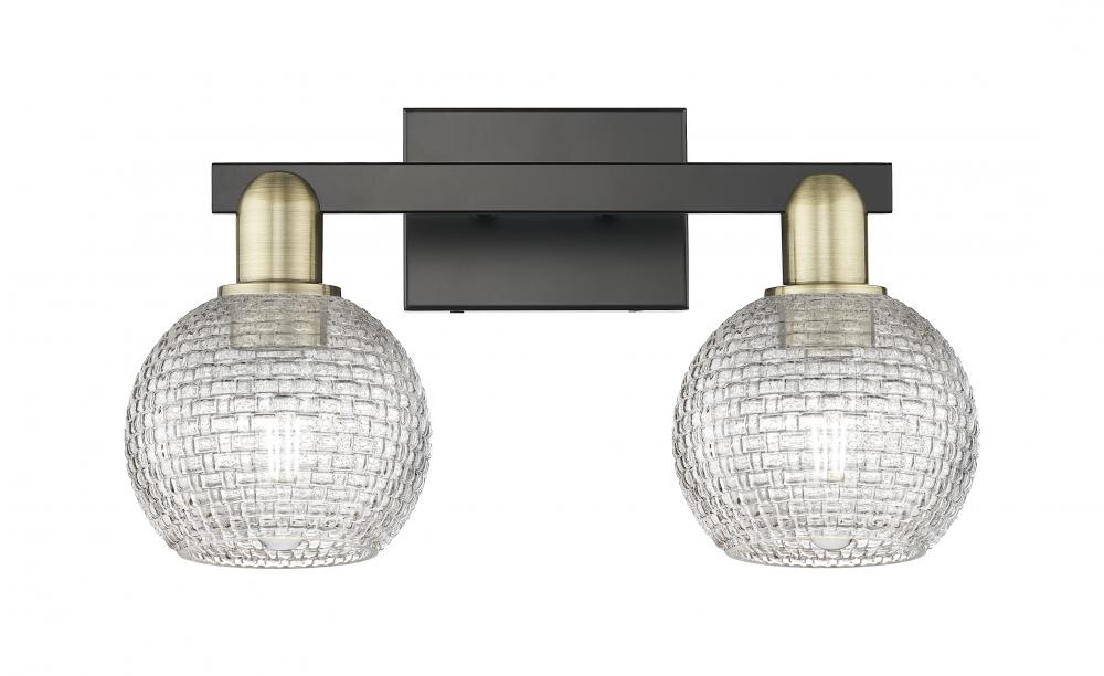 Athens - 2 Light - 17 inch - Black Antique Brass - Bath Vanity Light