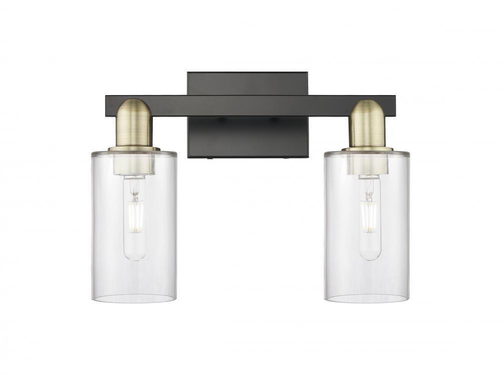 Clymer - 2 Light - 15 inch - Black Antique Brass - Bath Vanity Light