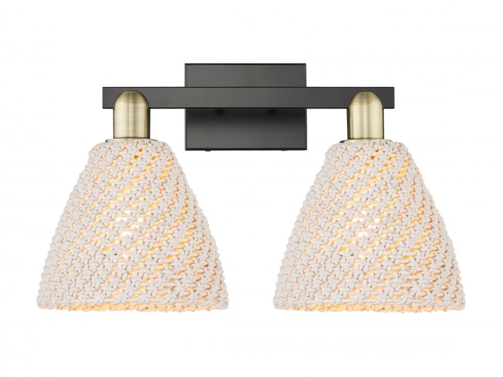 Bristol Natural - 2 Light - 16 inch - Black Antique Brass - Bath Vanity Light