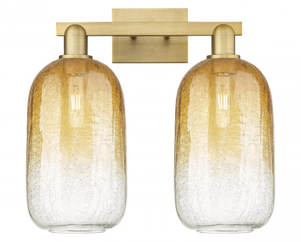 Brookhaven Cloche - 2 Light - 16 inch - Brushed Brass - Bath Vanity Light