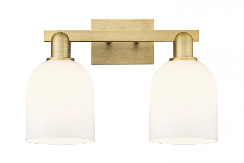Bella - 2 Light - 17 inch - Brushed Brass - Bath Vanity Light