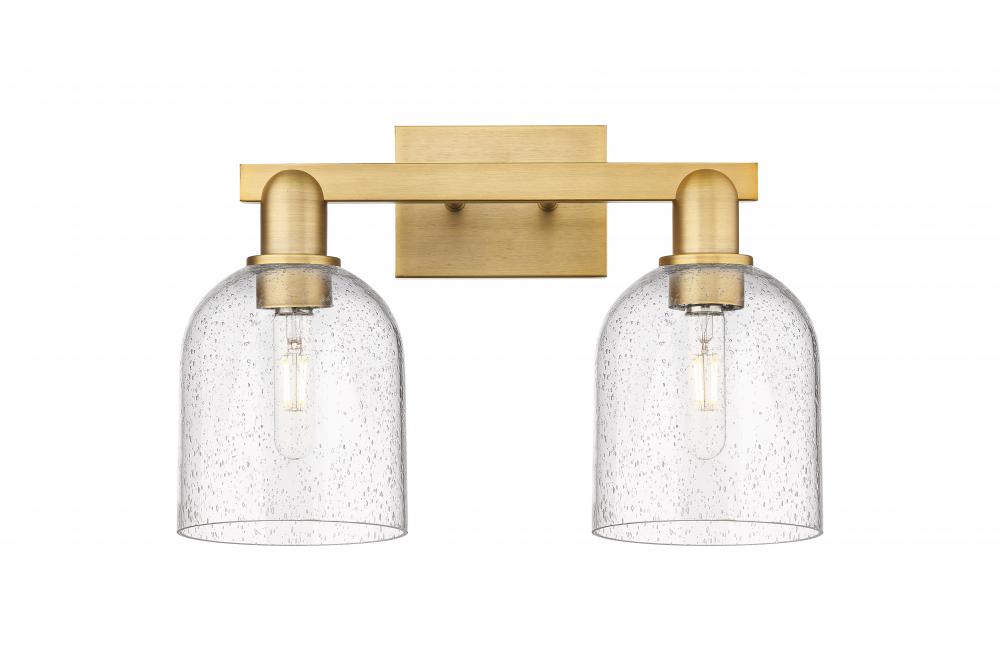 Bella - 2 Light - 17 inch - Brushed Brass - Bath Vanity Light