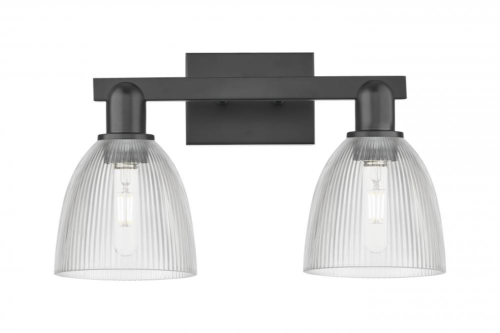Castile - 2 Light - 17 inch - Matte Black - Bath Vanity Light