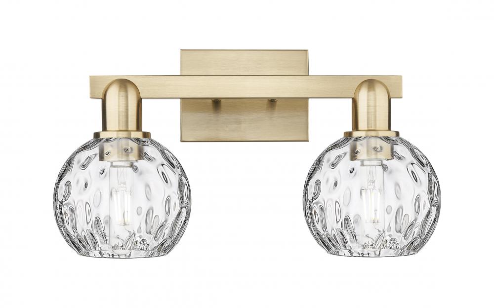 Athens Water Glass - 2 Light - 17 inch - Champagne Bronze - Bath Vanity Light