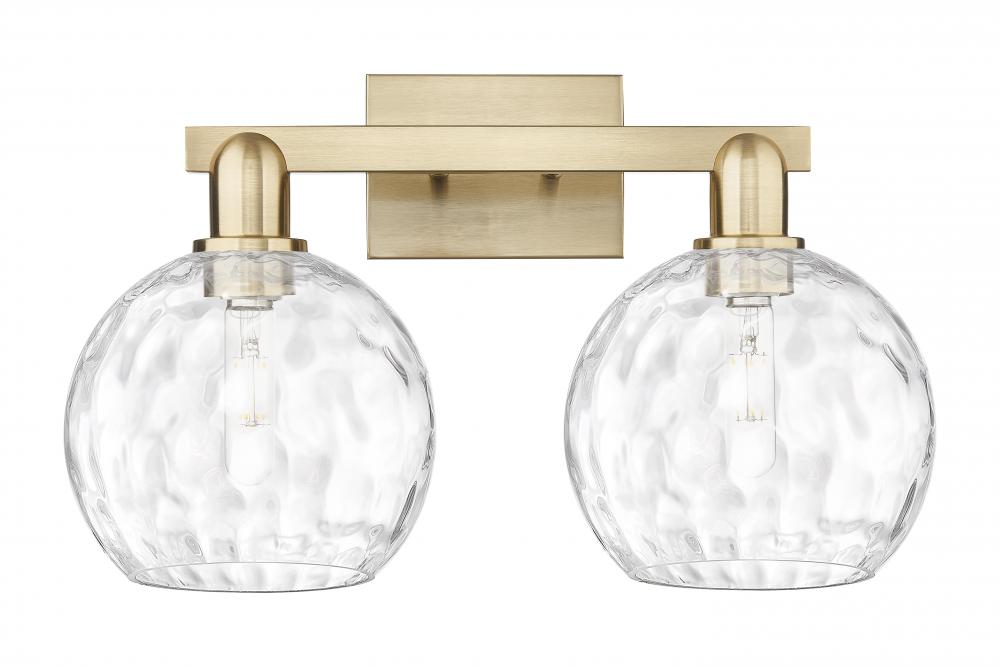 Athens Water Glass - 2 Light - 19 inch - Champagne Bronze - Bath Vanity Light
