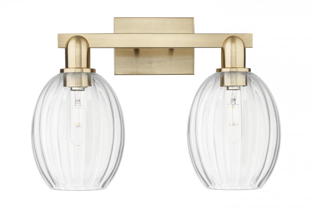 Preston Bulb - 2 Light - 16 inch - Champagne Bronze - Bath Vanity Light