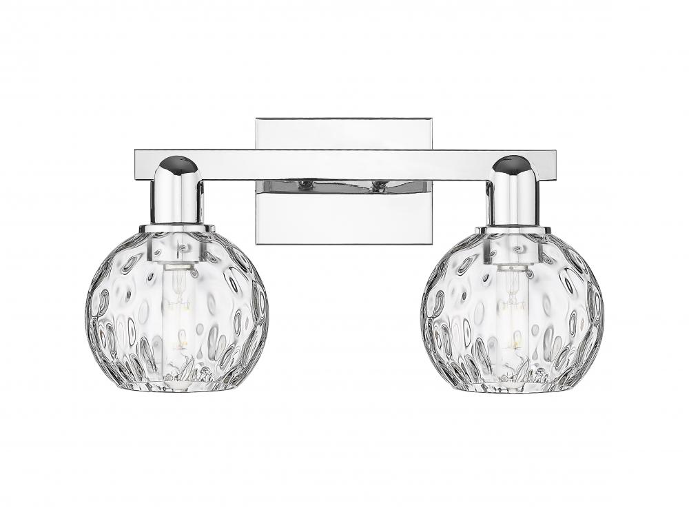 Athens Water Glass - 2 Light - 17 inch - Polished Chrome - Bath Vanity Light
