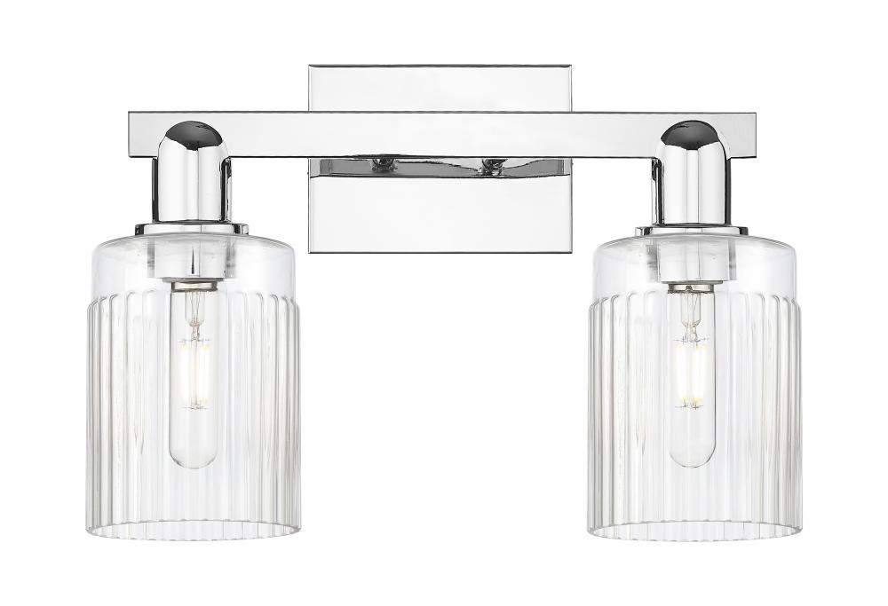 Hadley - 2 Light - 16 inch - Polished Chrome - Bath Vanity Light