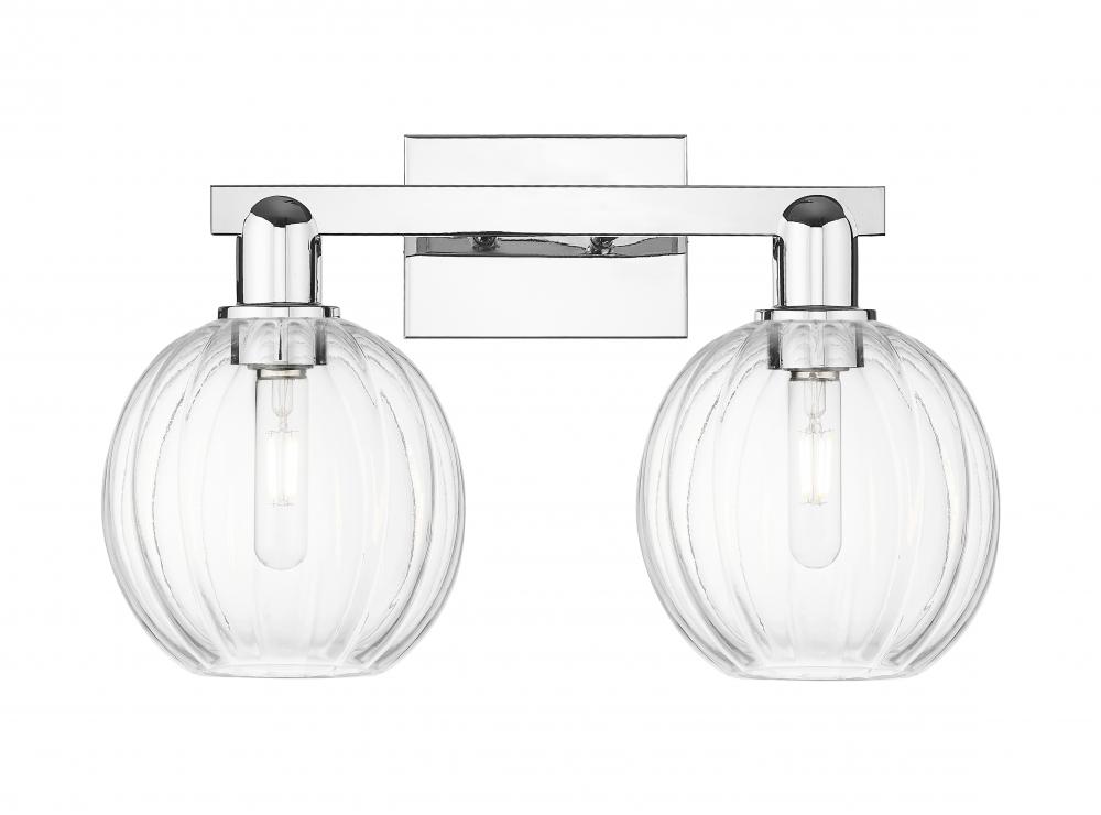 Preston Globe - 2 Light - 16 inch - Polished Chrome - Bath Vanity Light