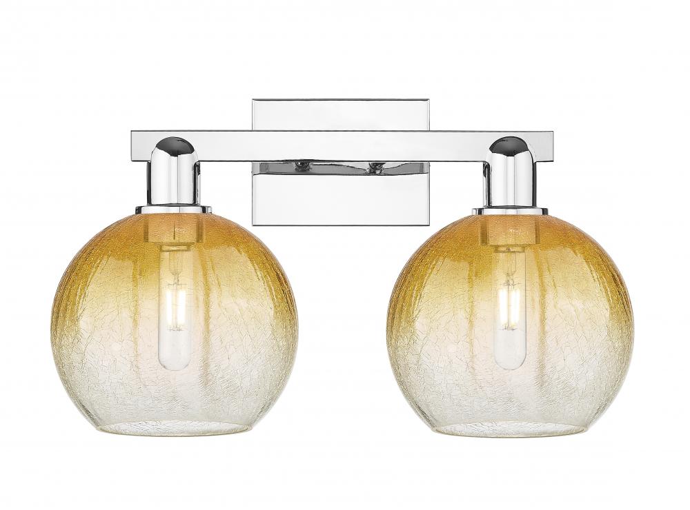 Brookhaven Globe - 2 Light - 16 inch - Polished Chrome - Bath Vanity Light