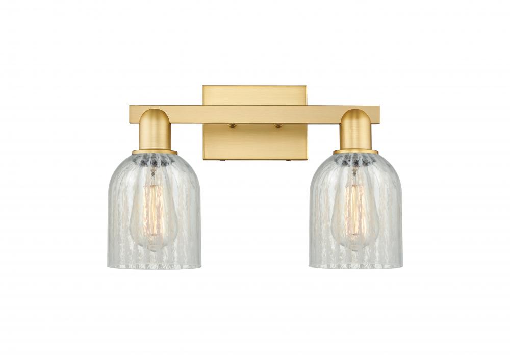 Caledonia - 2 Light - 16 inch - Satin Gold - Bath Vanity Light
