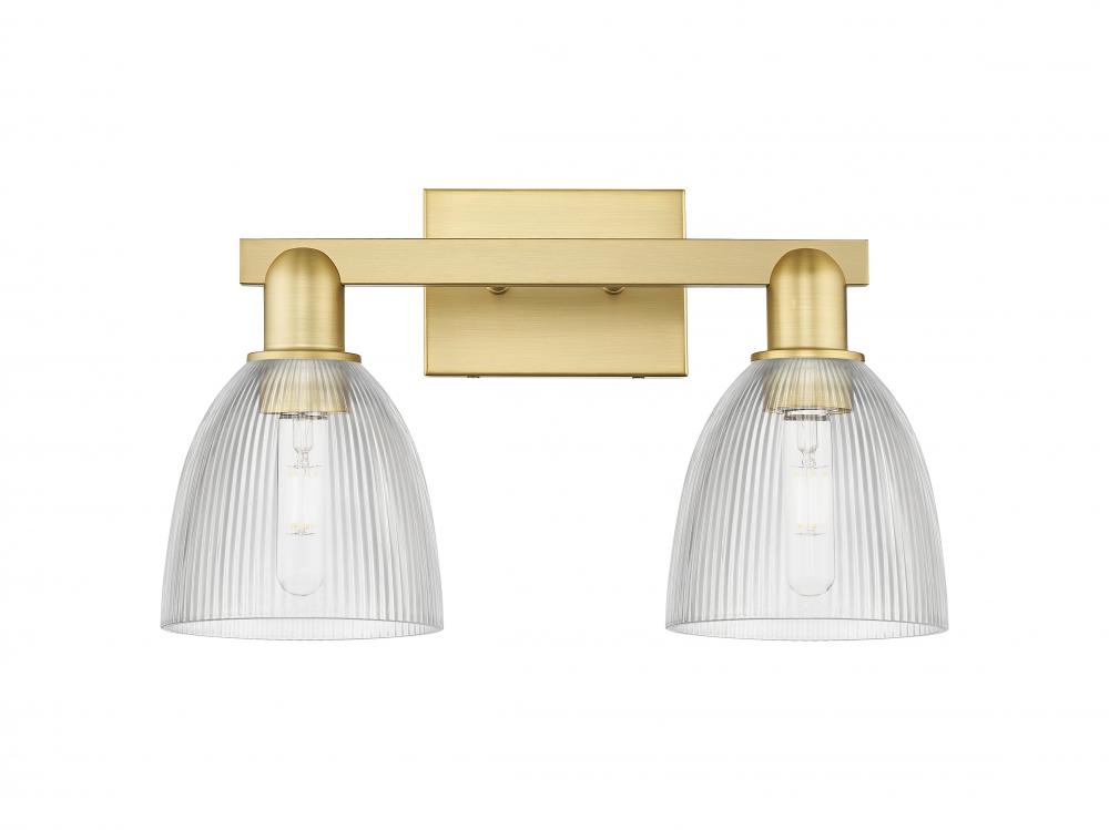 Castile - 2 Light - 17 inch - Satin Gold - Bath Vanity Light