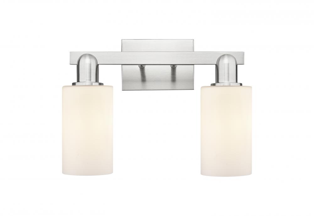 Clymer - 2 Light - 15 inch - Brushed Satin Nickel - Bath Vanity Light