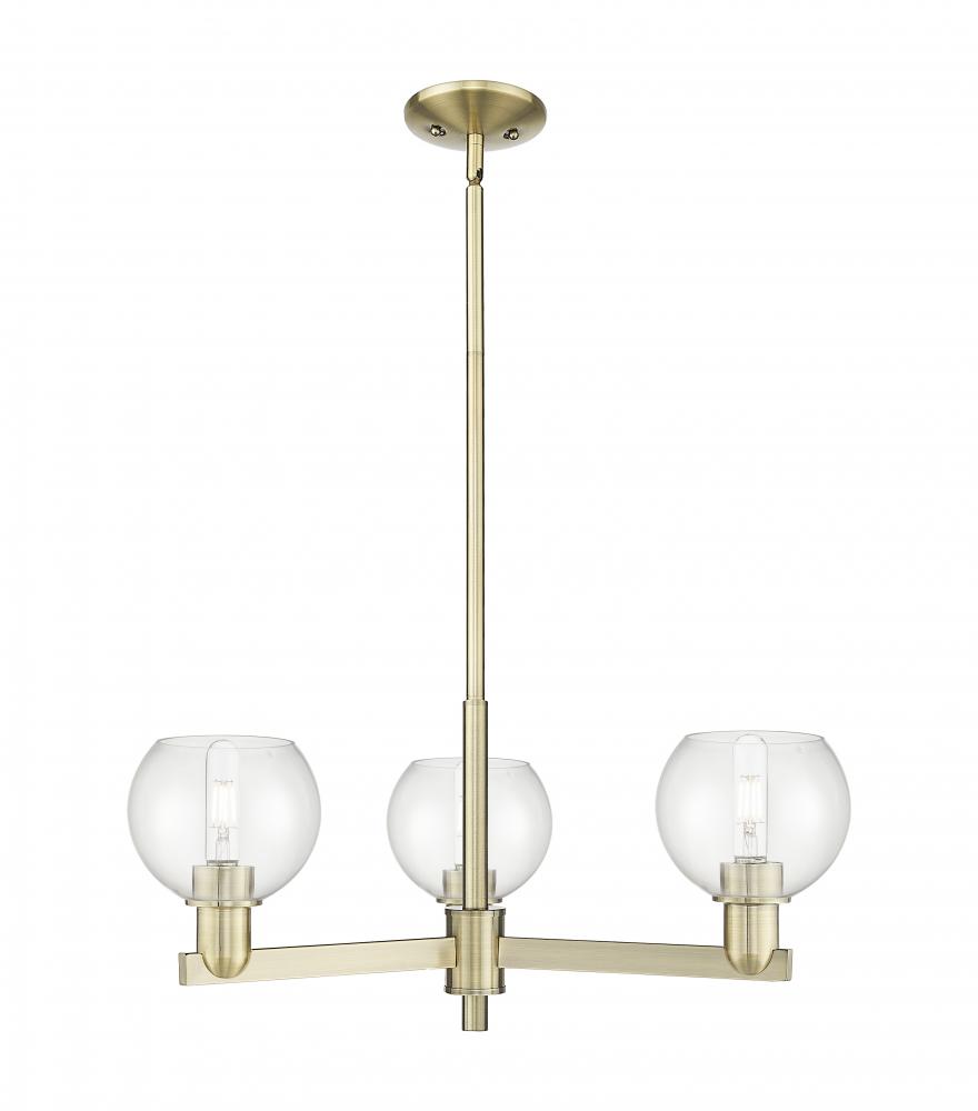 Athens - 3 Light - 28 inch - Antique Brass - Stem hung - Pendant