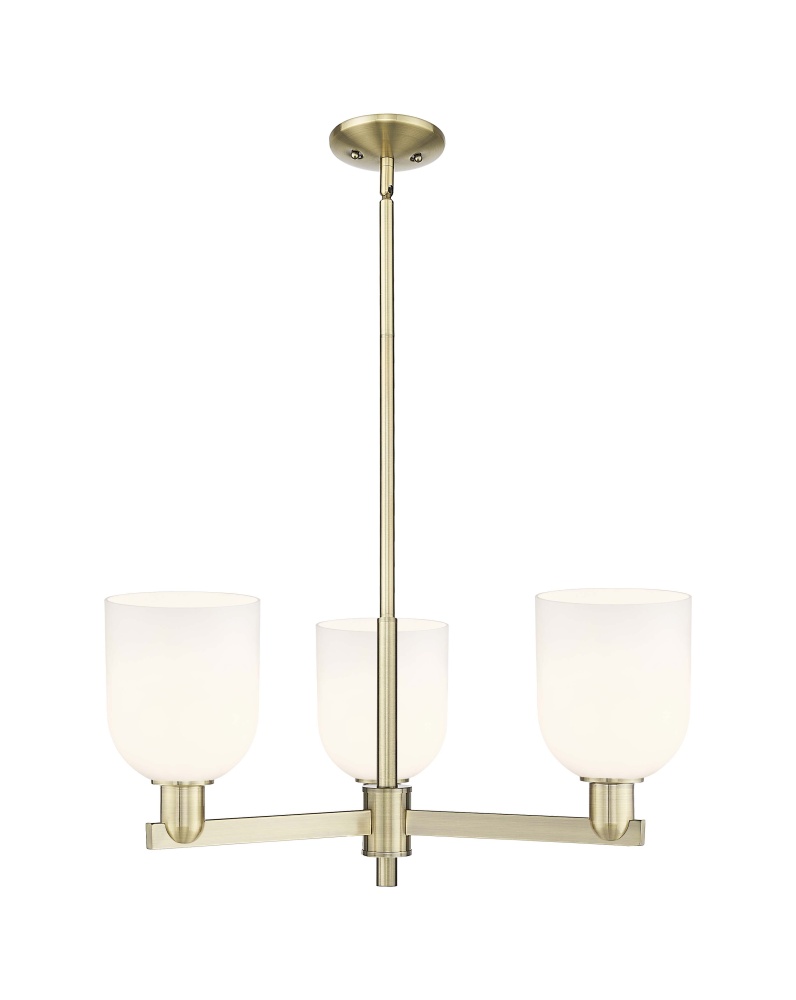 Bella - 3 Light - 27 inch - Antique Brass - Stem hung - Pendant