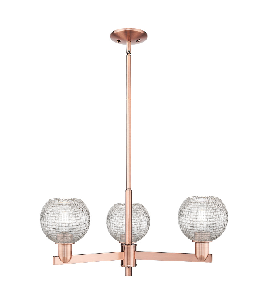 Athens - 3 Light - 28 inch - Antique Copper - Stem hung - Pendant